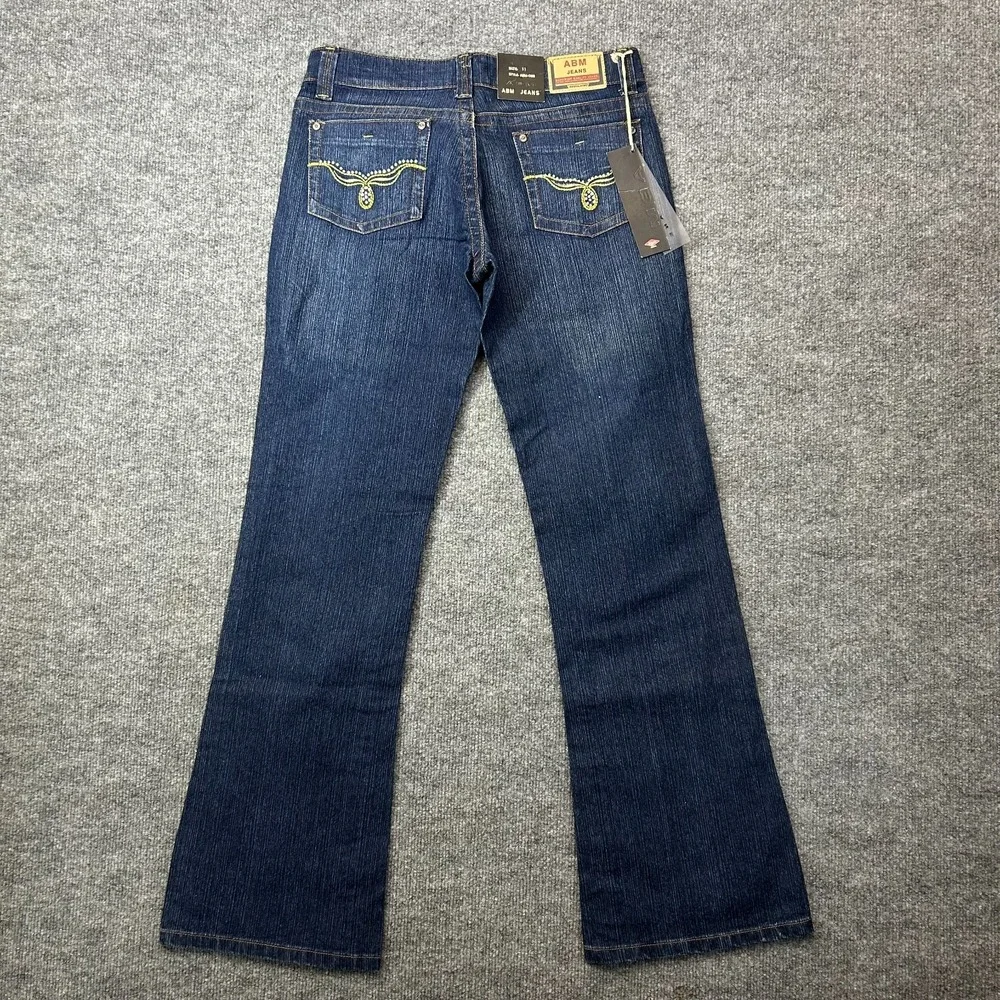 ABM Flare Jeans Women's Blue Denim Stretch Pockets‎ Zip Fly Classic NWT - 31X31